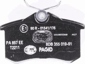 HELLA 8DB 355 019-911 - Kit pastiglie freno, Freno a disco autozon.pro