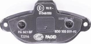 HELLA 8DB 355 019-931 - Kit pastiglie freno, Freno a disco autozon.pro