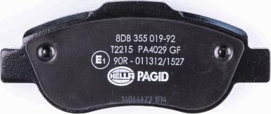 HELLA 8DB 355 019-921 - Kit pastiglie freno, Freno a disco autozon.pro