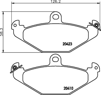 HELLA 8DB 355 019-401 - Kit pastiglie freno, Freno a disco autozon.pro