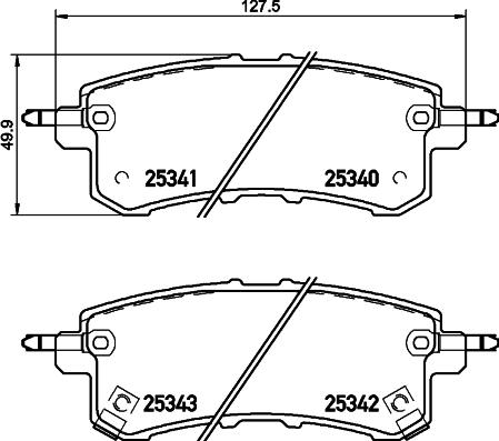 HELLA 8DB 355 019-541 - Kit pastiglie freno, Freno a disco autozon.pro