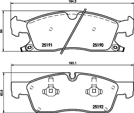 HELLA 8DB 355 019-551 - Kit pastiglie freno, Freno a disco autozon.pro