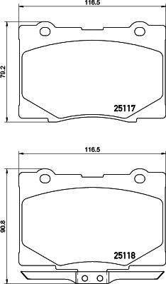 HELLA 8DB 355 019-571 - Kit pastiglie freno, Freno a disco autozon.pro