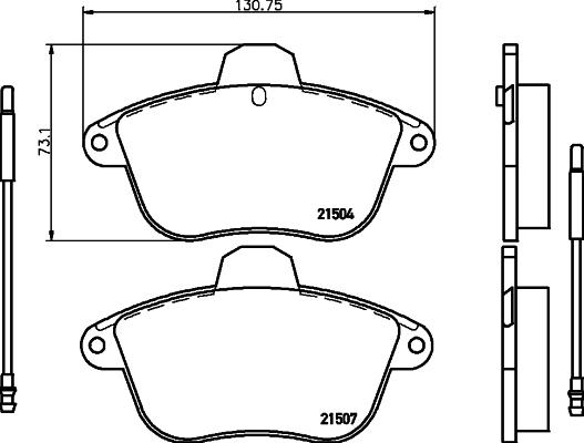 HELLA 8DB 355 019-081 - Kit pastiglie freno, Freno a disco autozon.pro