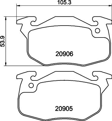 HELLA 8DB 355 019-141 - Kit pastiglie freno, Freno a disco autozon.pro