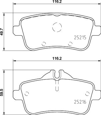 HELLA 8DB 355 019-841 - Kit pastiglie freno, Freno a disco autozon.pro