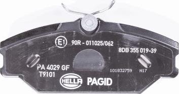 HELLA 8DB 355 019-391 - Kit pastiglie freno, Freno a disco autozon.pro