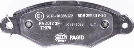 HELLA 8DB 355 019-301 - Kit pastiglie freno, Freno a disco autozon.pro