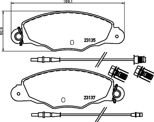 HELLA 8DB 355 019-331 - Kit pastiglie freno, Freno a disco autozon.pro