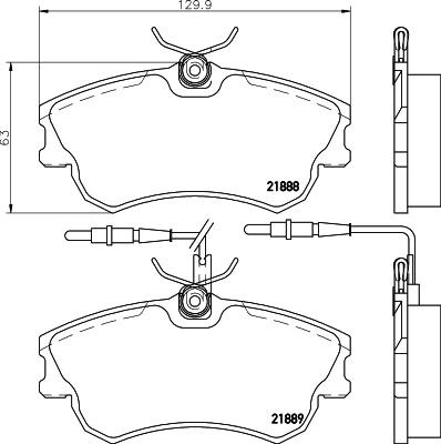 HELLA 8DB 355 019-261 - Kit pastiglie freno, Freno a disco autozon.pro