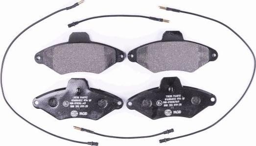 HELLA 8DB 355 019-201 - Kit pastiglie freno, Freno a disco autozon.pro