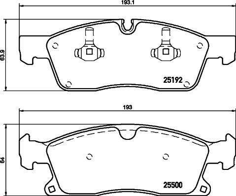 HELLA 8DB 355 019-701 - Kit pastiglie freno, Freno a disco autozon.pro