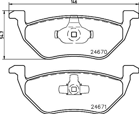 HELLA 8DB 355 014-951 - Kit pastiglie freno, Freno a disco autozon.pro