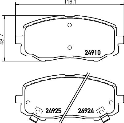 HELLA 8DB 355 014-901 - Kit pastiglie freno, Freno a disco autozon.pro