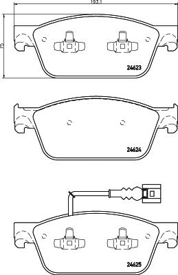 HELLA 8DB 355 014-981 - Kit pastiglie freno, Freno a disco autozon.pro