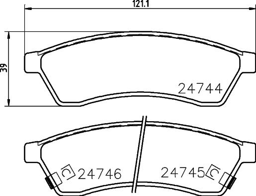 HELLA 8DB 355 014-491 - Kit pastiglie freno, Freno a disco autozon.pro