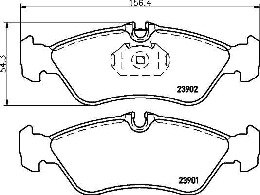 HELLA 8DB 355 014-401 - Kit pastiglie freno, Freno a disco autozon.pro