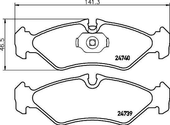 HELLA 8DB 355 014-421 - Kit pastiglie freno, Freno a disco autozon.pro