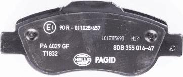 HELLA 8DB 355 014-471 - Kit pastiglie freno, Freno a disco autozon.pro