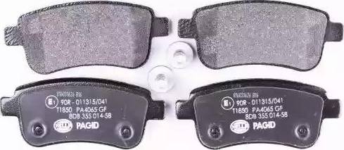 HELLA 8DB 355 014-581 - Kit pastiglie freno, Freno a disco autozon.pro