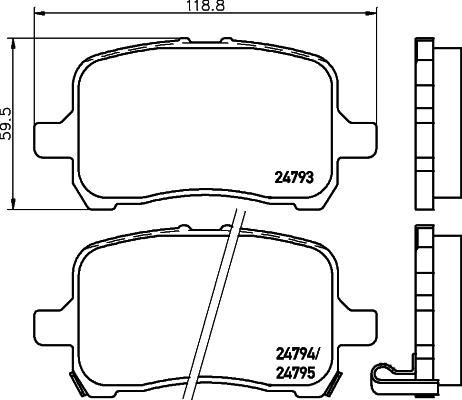 HELLA 8DB 355 014-661 - Kit pastiglie freno, Freno a disco autozon.pro