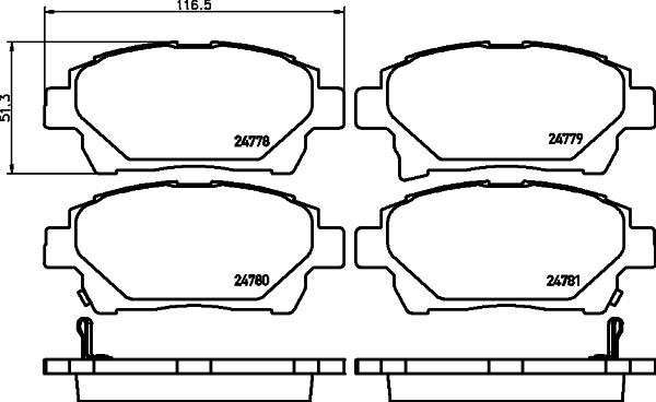 HELLA 8DB 355 028-741 - Kit pastiglie freno, Freno a disco autozon.pro