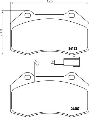 HELLA 8DB 355 014-061 - Kit pastiglie freno, Freno a disco autozon.pro