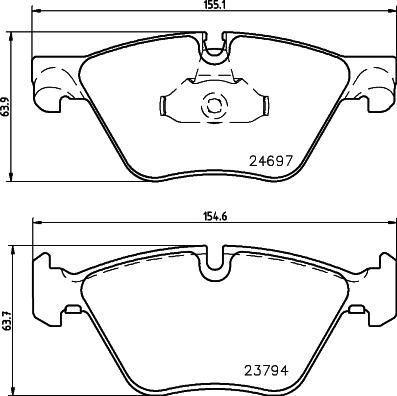 HELLA 8DB 355 014-351 - Kit pastiglie freno, Freno a disco autozon.pro