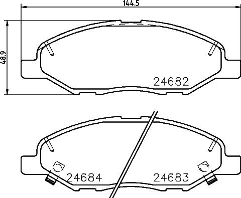 HELLA 8DB 355 014-371 - Kit pastiglie freno, Freno a disco autozon.pro