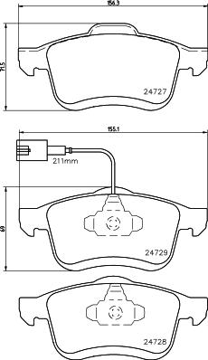 HELLA 8DB 355 014-241 - Kit pastiglie freno, Freno a disco autozon.pro