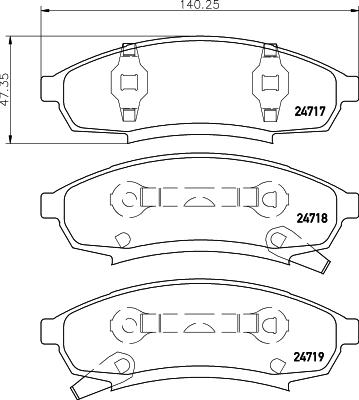 HELLA 8DB 355 014-281 - Kit pastiglie freno, Freno a disco autozon.pro