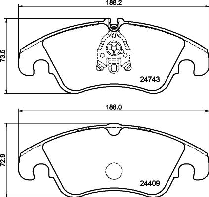 HELLA 8DB 355 014-741 - Kit pastiglie freno, Freno a disco autozon.pro