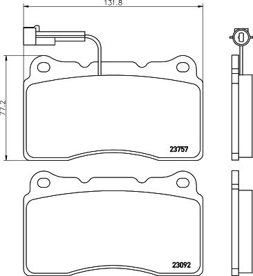 HELLA 8DB 355 014-731 - Kit pastiglie freno, Freno a disco autozon.pro