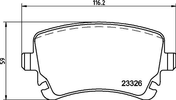 HELLA 8DB 355 015-951 - Kit pastiglie freno, Freno a disco autozon.pro