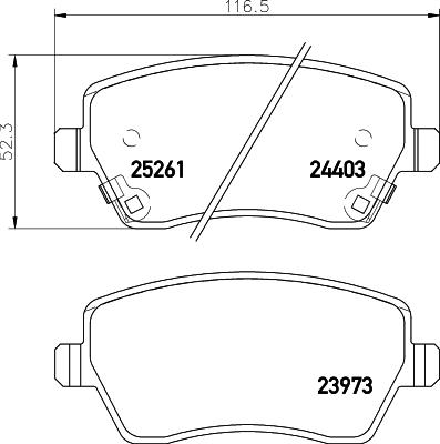 HELLA 8DB 355 015-981 - Kit pastiglie freno, Freno a disco autozon.pro