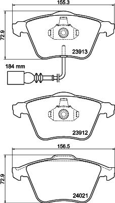 HELLA 8DB 355 015-971 - Kit pastiglie freno, Freno a disco autozon.pro