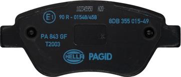 HELLA 8DB 355 015-491 - Kit pastiglie freno, Freno a disco autozon.pro