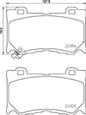 HELLA 8DB 355 015-411 - Kit pastiglie freno, Freno a disco autozon.pro