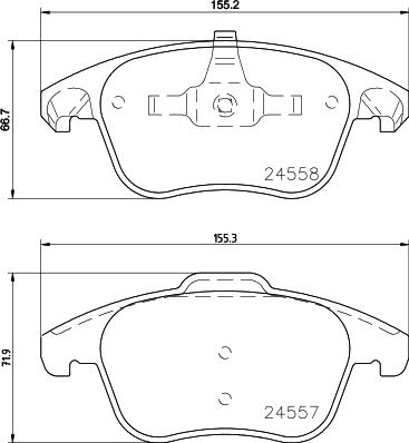 HELLA 8DB 355 015-561 - Kit pastiglie freno, Freno a disco autozon.pro