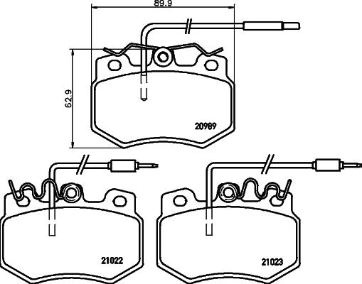 HELLA 8DB 355 015-511 - Kit pastiglie freno, Freno a disco autozon.pro