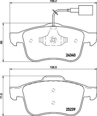 HELLA 8DB 355 015-531 - Kit pastiglie freno, Freno a disco autozon.pro