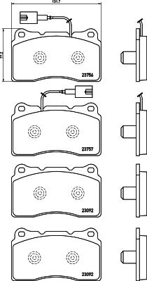 HELLA 8DB 355 015-681 - Kit pastiglie freno, Freno a disco autozon.pro