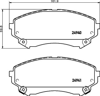 HELLA 8DB 355 015-141 - Kit pastiglie freno, Freno a disco autozon.pro