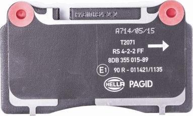 HELLA 8DB 355 015-891 - Kit pastiglie freno, Freno a disco autozon.pro