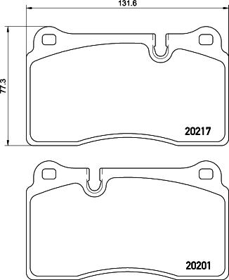 HELLA 8DB 355 015-891 - Kit pastiglie freno, Freno a disco autozon.pro