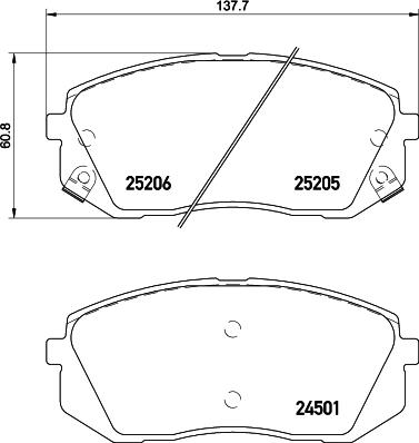 HELLA 8DB 355 015-841 - Kit pastiglie freno, Freno a disco autozon.pro