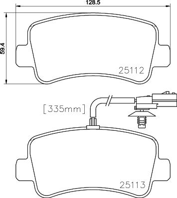 HELLA 8DB 355 015-301 - Kit pastiglie freno, Freno a disco autozon.pro