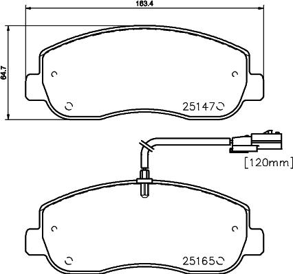 HELLA 8DB 355 015-291 - Kit pastiglie freno, Freno a disco autozon.pro