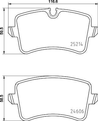 HELLA 8DB 355 015-201 - Kit pastiglie freno, Freno a disco autozon.pro