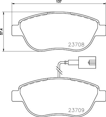 HELLA 8DB 355 015-791 - Kit pastiglie freno, Freno a disco autozon.pro